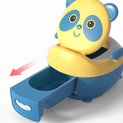 Eco-friendly panda potty, children's toilet with removable bowl, perfect for easy potty training.