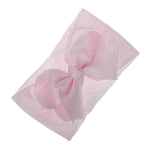 Stretchable cotton bow headband, perfect for infant girls, comfortable and stylish