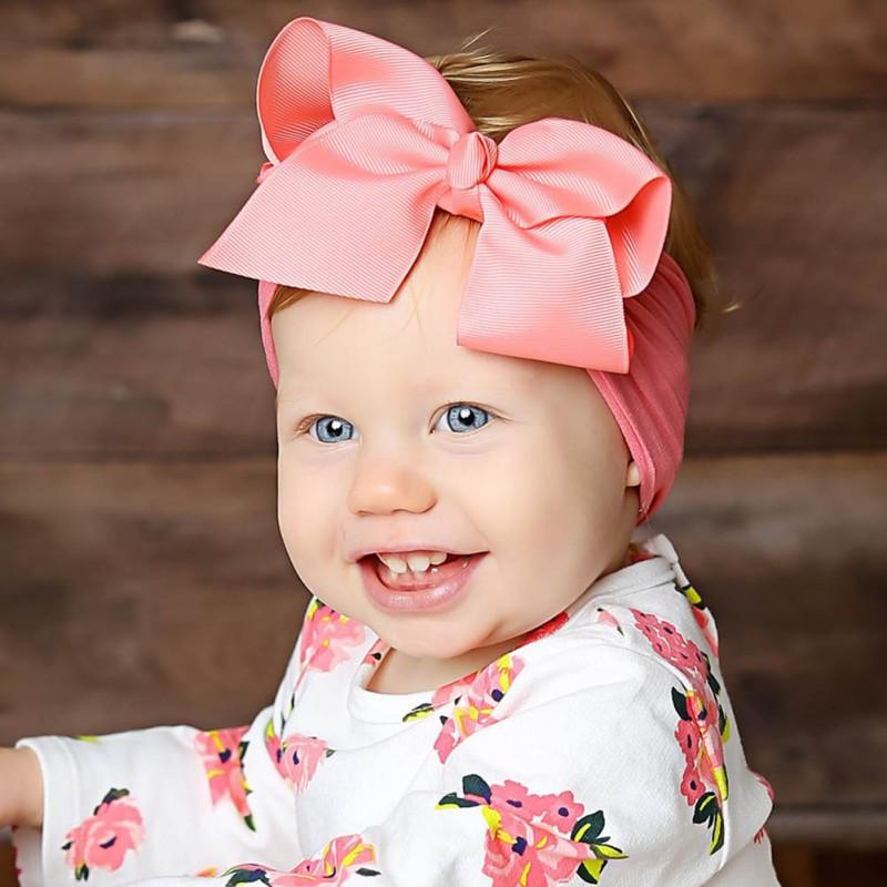 Purple soft bow headband, cute accessory for baby and toddler girls, stretchable