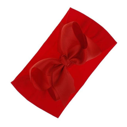 Blue bow headband for baby girls, soft cotton, stylish infant hair accessory