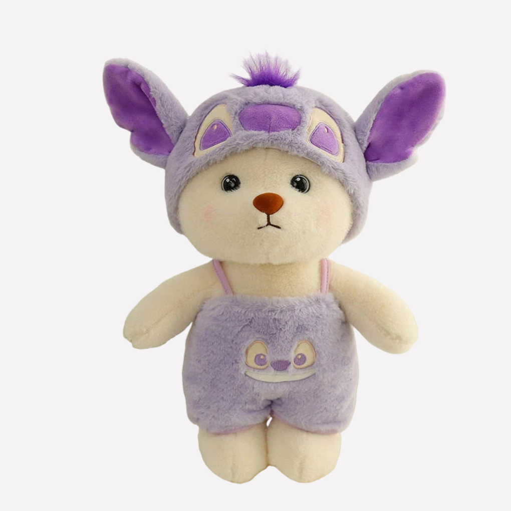Charming plush bear, an ideal birthday or holiday gift for kids. Super soft, cuddly stuffed animal toy.