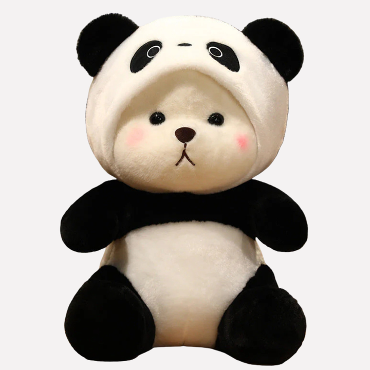 Velvety soft plush bear toy, a comforting stuffed animal for snuggles & play. Great for children.