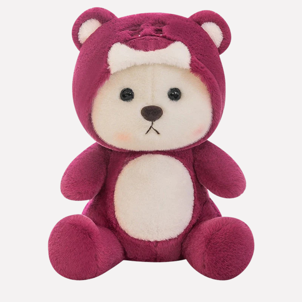 Soft plush bear, an adorable stuffed animal perfect as a baby toy or a comforting kids' playtime companion.