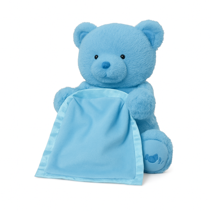 Musical peekaboo bear: a cuddly stuffed animal with sound and movement for kids' entertainment.