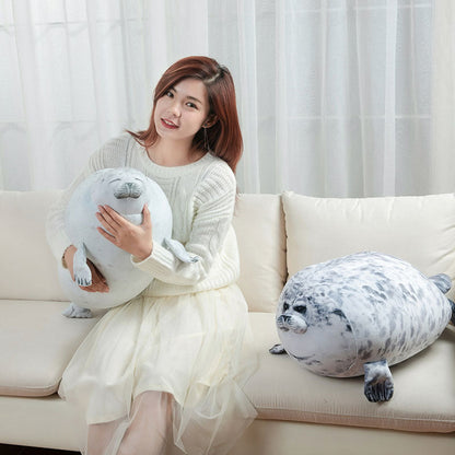 Cozy sea lion plush toy, a cute animal pillow, great for naptime.