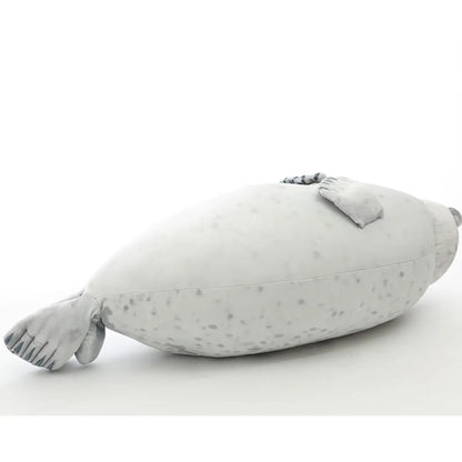 Relaxing sea lion soft toy, huggable stuffed animal for bedtime stories.