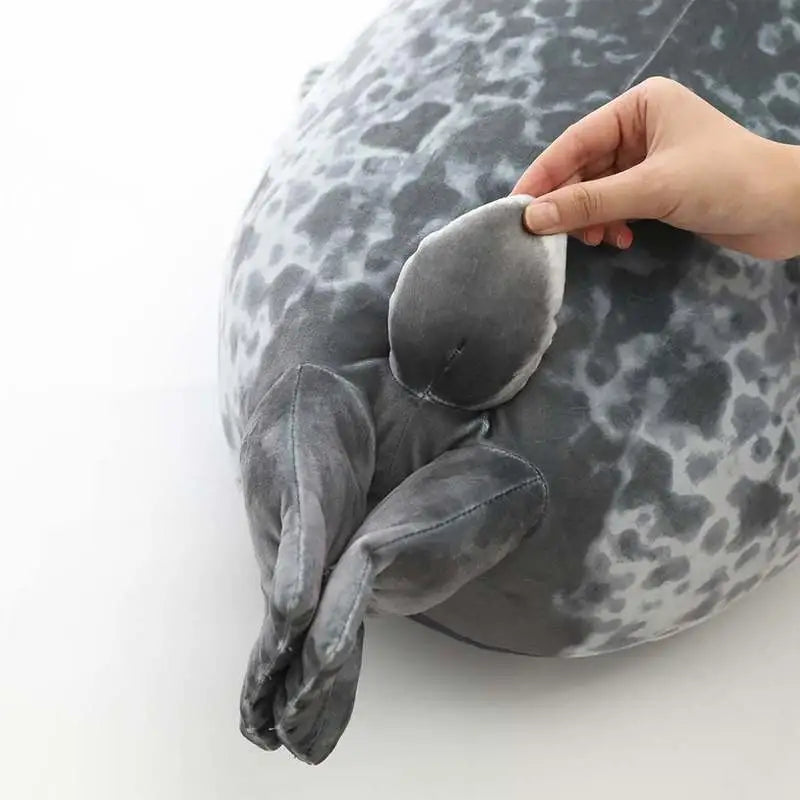 Charming sea lion animal pillow, comfy stuffed toy for kids to hug.
