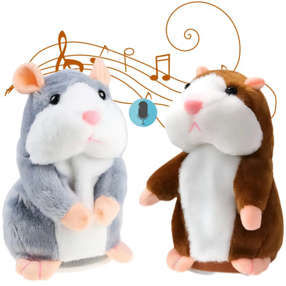 Cute talking hamster plush toy for children, an interactive educational baby toy and gift
