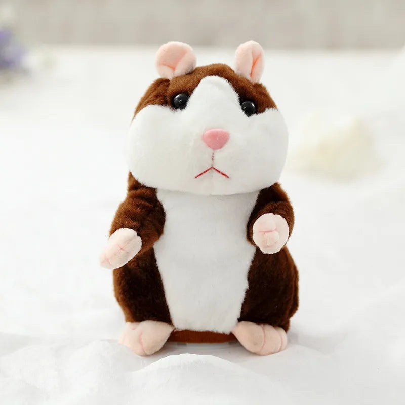 Talking hamster toy with soft fur, an interactive and cute animal plush gift for kids