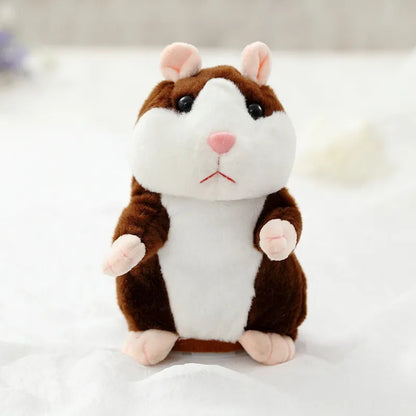 Talking hamster toy with soft fur, an interactive and cute animal plush gift for kids