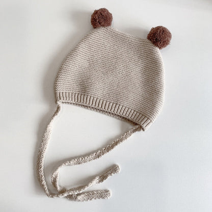 Children's warm winter crochet hat, unisex design for comfortable baby headwear