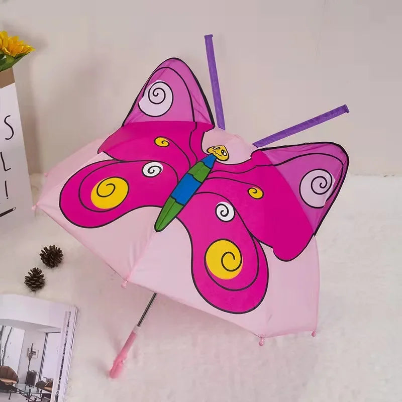 Space-themed child's umbrella with planets and stars, cool nylon rain gear for kids