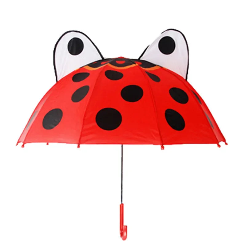 Patterned lion kids umbrella, bright yellow with mane, strong nylon rain gear for boys