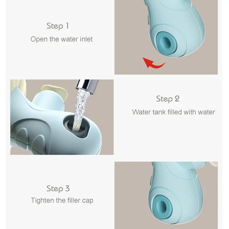 Colorful dolphin water gun, a fun kids outdoor toy for backyard play and pool activities.