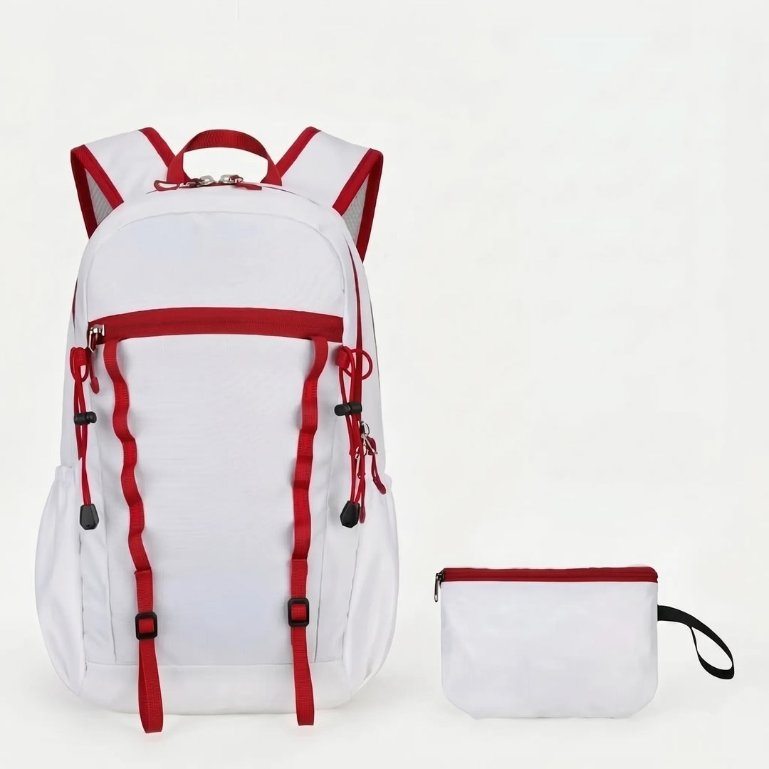 Durable and lightweight foldable hiking daypack. Unisex cyan backpack for all travel and outdoor needs.