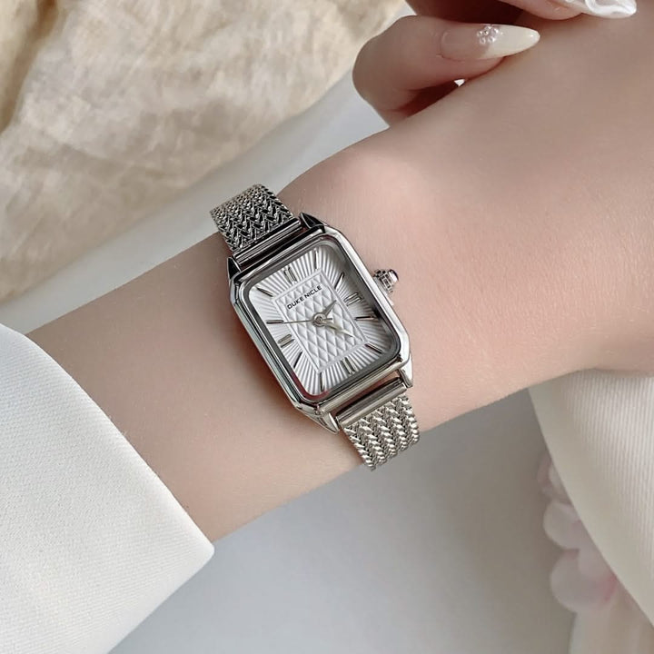 Versatile women's stainless steel watch, a dainty, elegant and sleek fashion accessory.