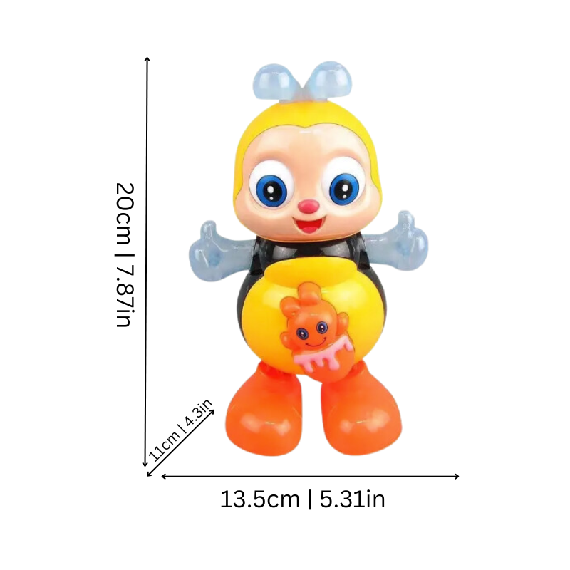 Musical interactive bee toy for toddlers, a fun dancing kids gift that encourages baby's development.