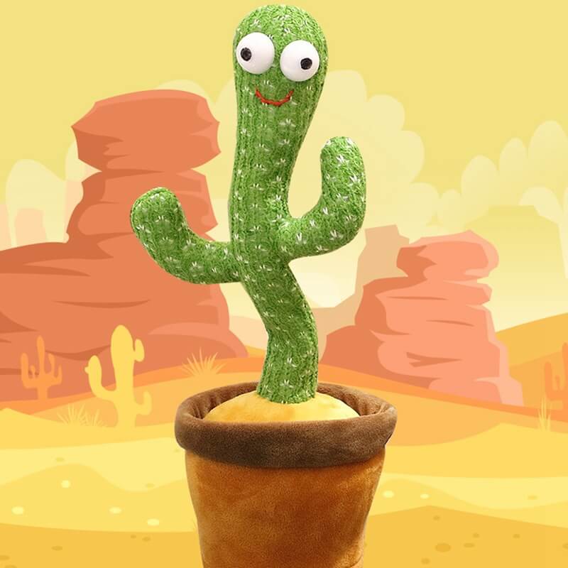 Unisex interactive dancing cactus plush, a fun toddler toy with music and movement for children.