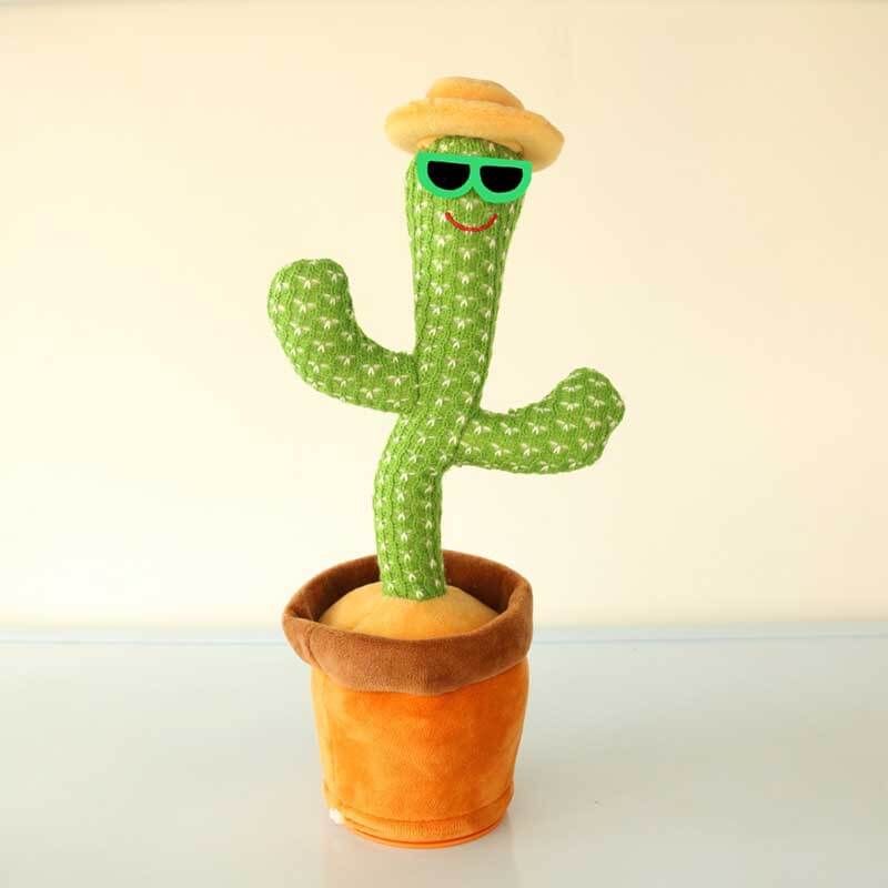 Kids entertainment: interactive dancing cactus plush toy, perfect for toddler development and play.