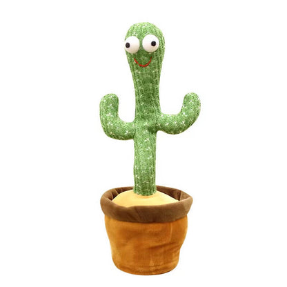 Vibrant interactive dancing cactus plush toy, a delightful and educational musical gift for children.