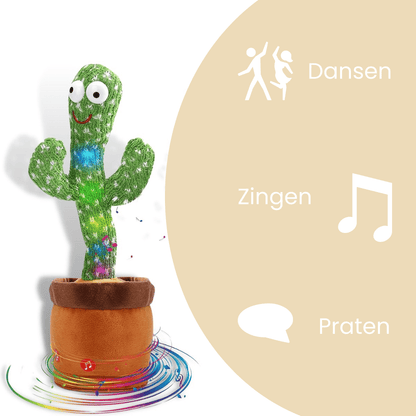 Vibrant dancing cactus plush toy with sound recording, an engaging gift for toddlers and kids
