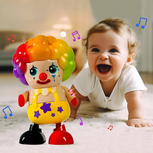 Dancing Clown Toy for Babies, an interactive musical toy to encourage crawling and early development