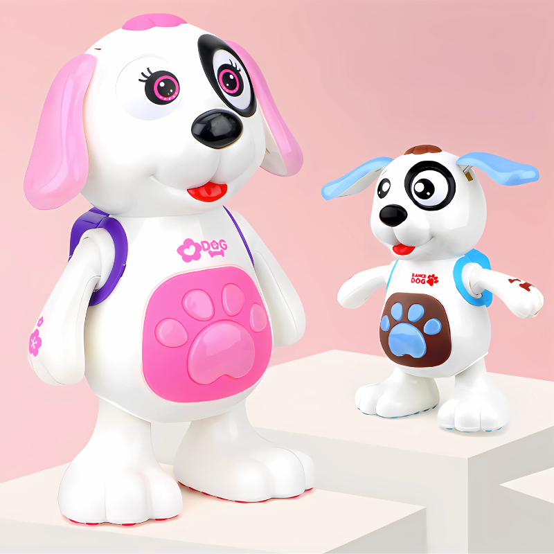 Dancing dog toy for kids with flashing lights, playing music, an interactive electronic toy for toddlers