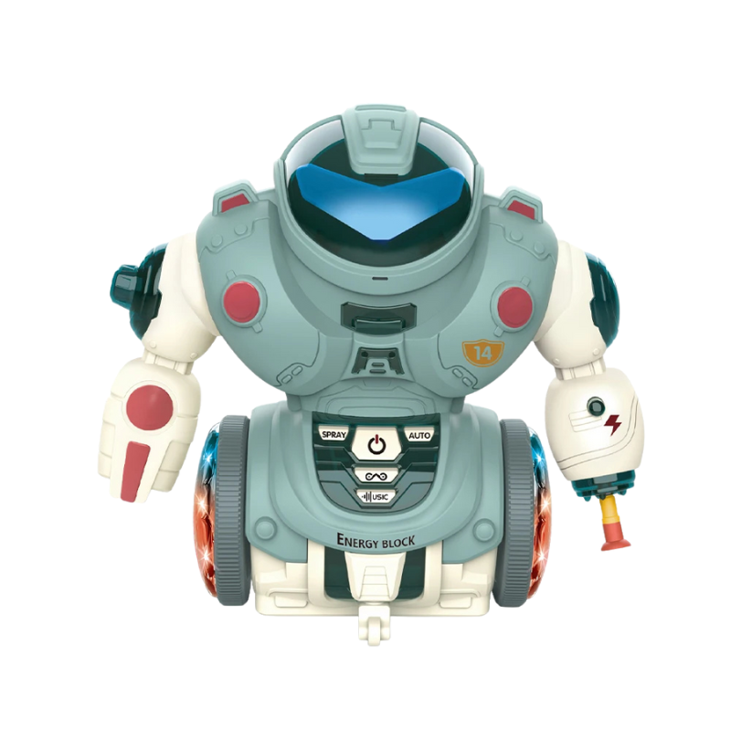 Toddler dancing robot with colorful lights, an engaging sensory development toy for young children