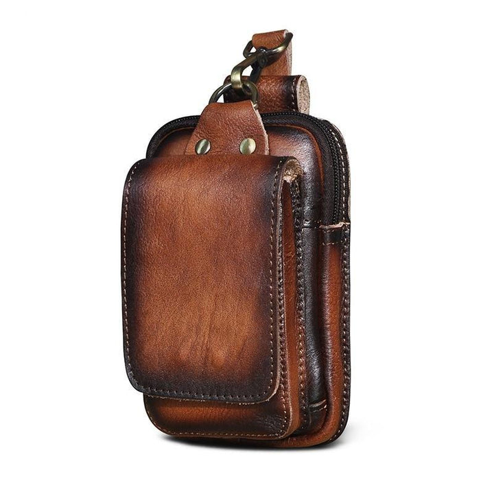 Premium dark brown fanny pack for men, perfect for travel & organizing essentials.