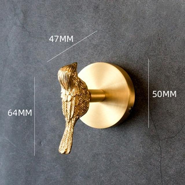 Unique gold finish animal wall hook, blending art & function for stylish home accessories.