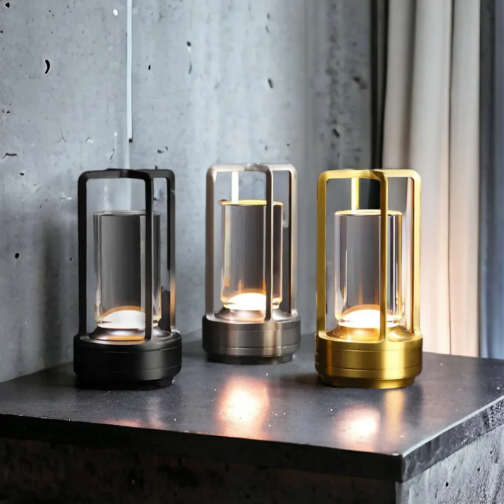 Versatile wireless LED table lamp. Creates cozy ambient lighting, perfect for any room. Rechargeable & stylish.