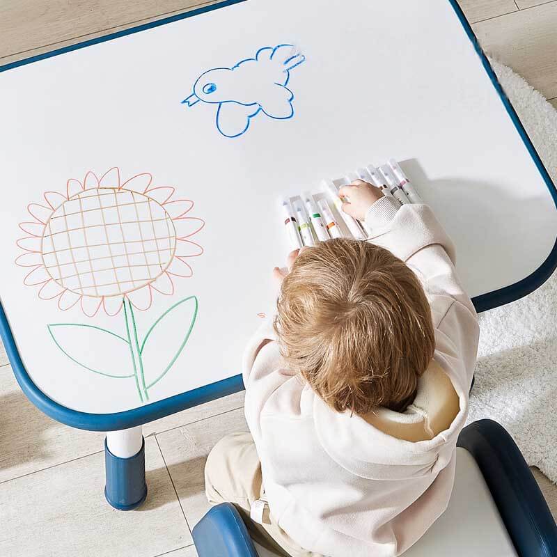 Peony pink children's adjustable plastic activity table, perfect for young kids