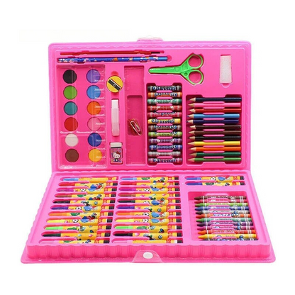Child proudly painting on a tabletop easel from the Kids Deluxe Art Set, fostering creativity
