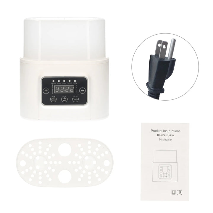 Easy-to-use digital baby bottle warmer & sterilizer with timer, perfect for busy parents & newborn care.