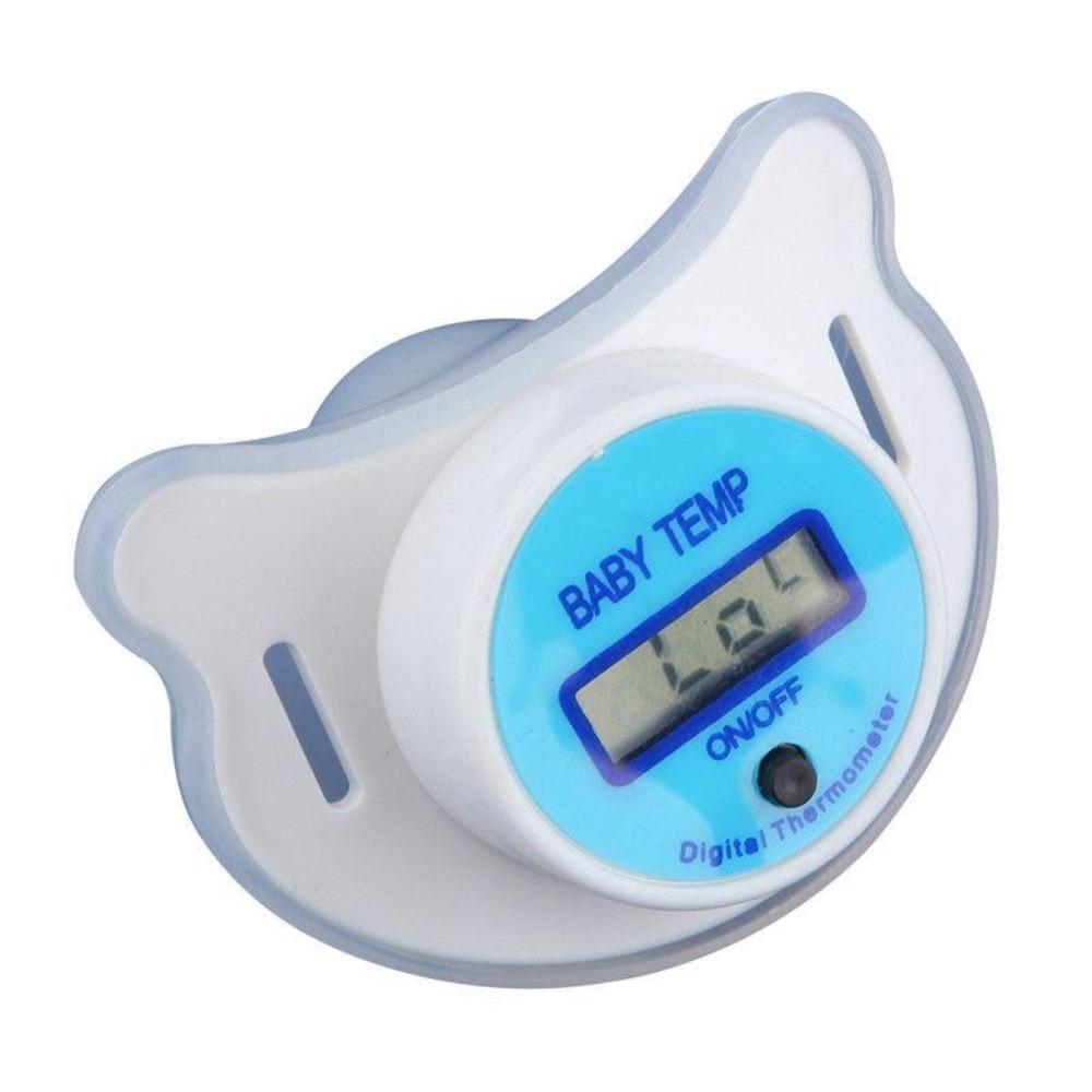 Pink digital pacifier thermometer, a modern solution for baby health and temperature monitoring.