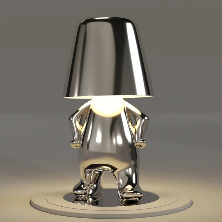 LumoPals playful artistic dimmable lamp. Wireless, portable resin accent light for creative mood.