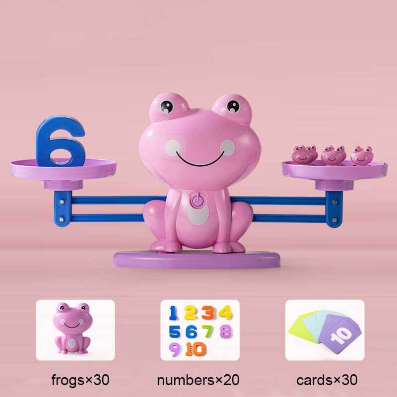 STEM learning balance scale toy featuring fun animal designs for preschool education