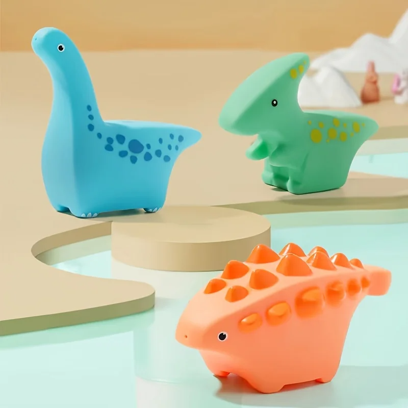 Toddler reaching for a floating animal water spray toy, promoting fun water play