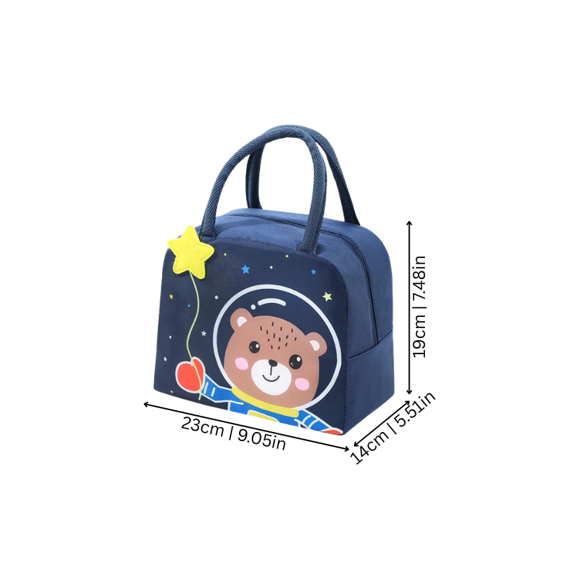 Penguin kids insulated lunch bag, waterproof thermal school lunch tote, portable child accessory