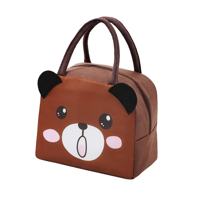 Child's dinosaur insulated lunch bag, waterproof thermal school accessory, easy-carry tote bag