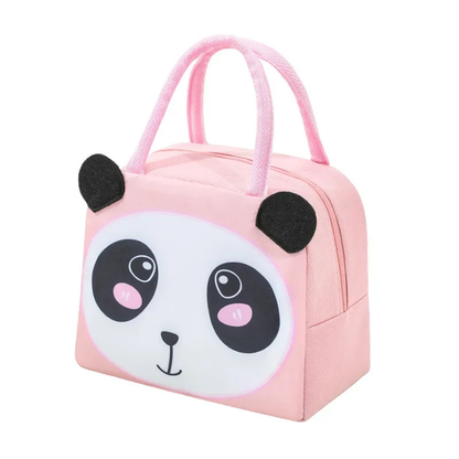 Insulated thermal lunch bag for kids with cute animal designs, waterproof school accessory