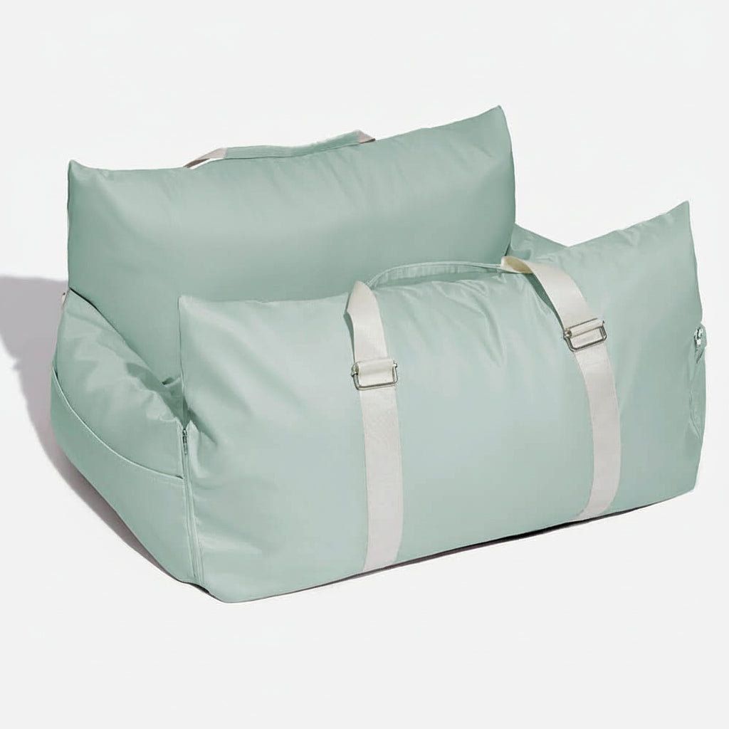 Pet accessory: dog booster seat for vehicle, easy to install and keep clean.