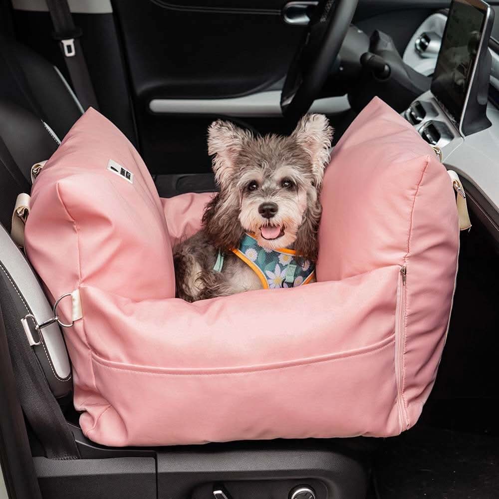 Vehicle pet bed & booster for dogs, ensuring a cozy and safe spot during travel.