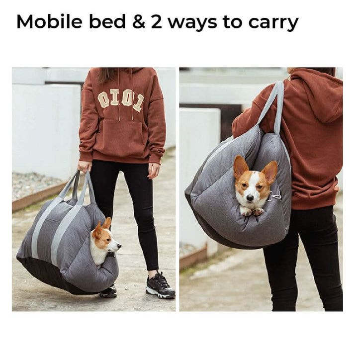 Comfortable dog booster car seat, perfect for small pets to enjoy the view safely.