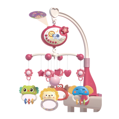 DreamGlow Musical Crib Mobile with star projection illuminating nursery, perfect newborn gift idea