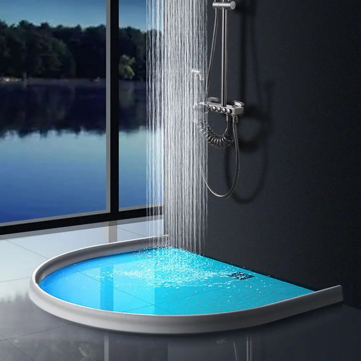 Secure your bathroom with DryGuard's silicone water stopper. Easy to install shower barrier for safety.