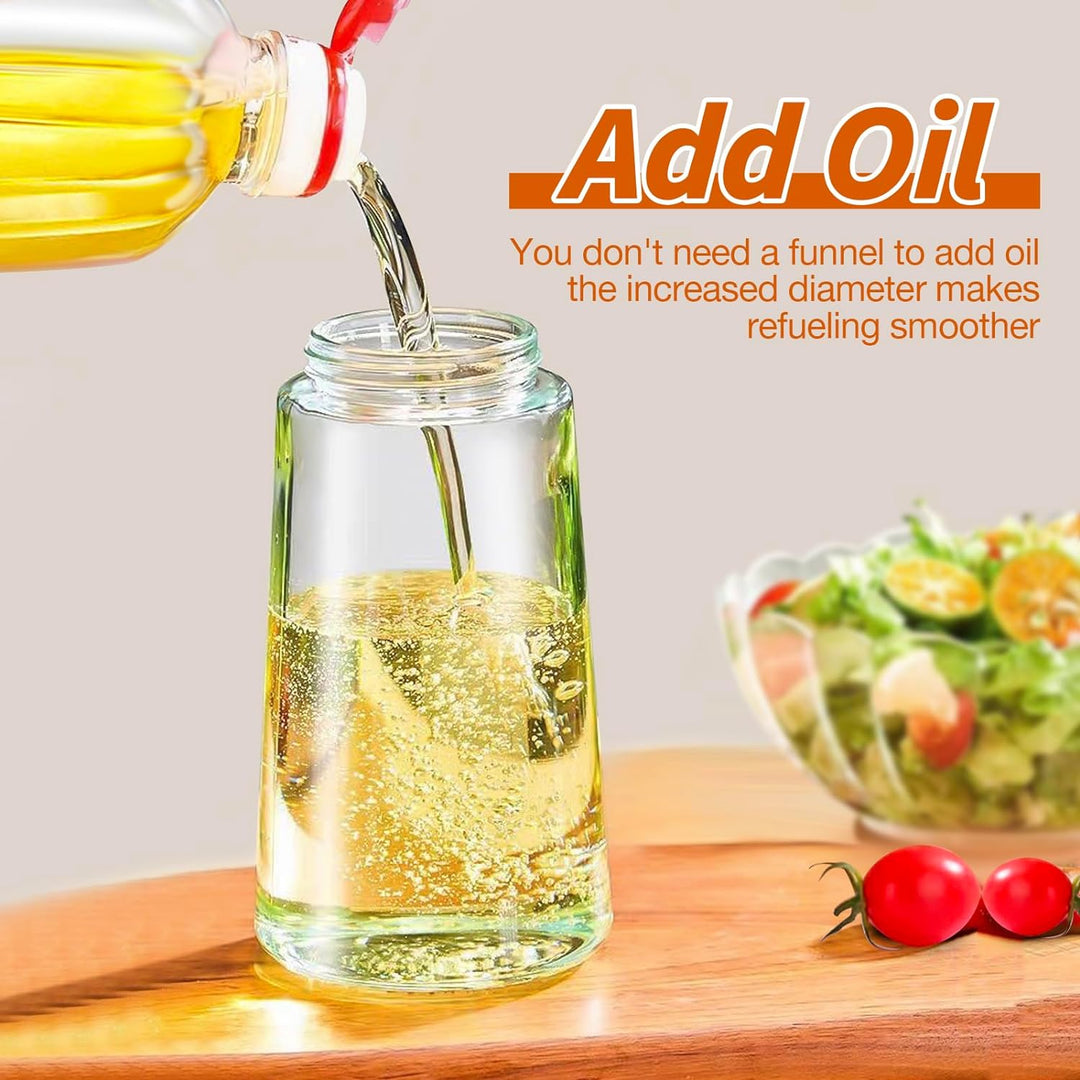 Controlled olive oil dispenser, a 15.9 fl oz glass sprayer & pourer for your kitchen.
