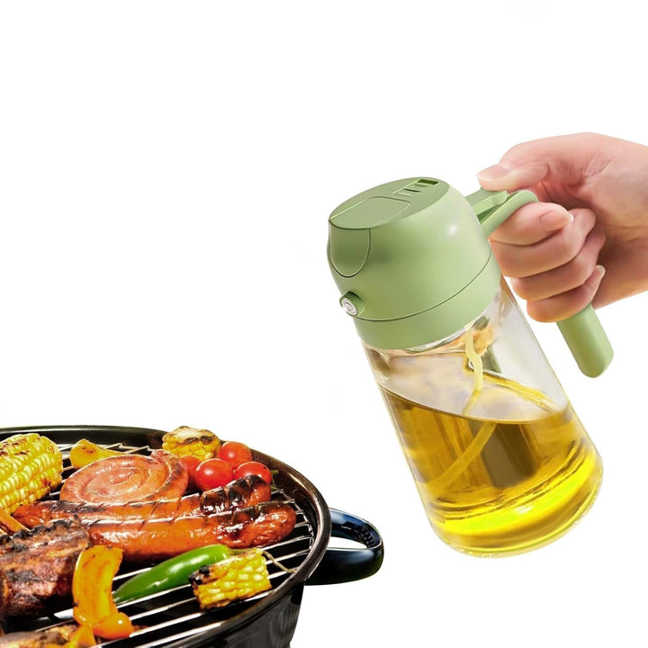 Versatile kitchen oil dispenser with spray and pour modes. Essential food prep tool for healthy meals.