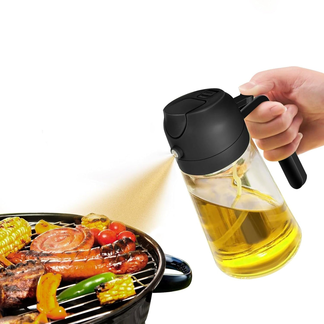Precise oil sprayer and pourer, ensuring even distribution for roasting, baking, and salad dressing.