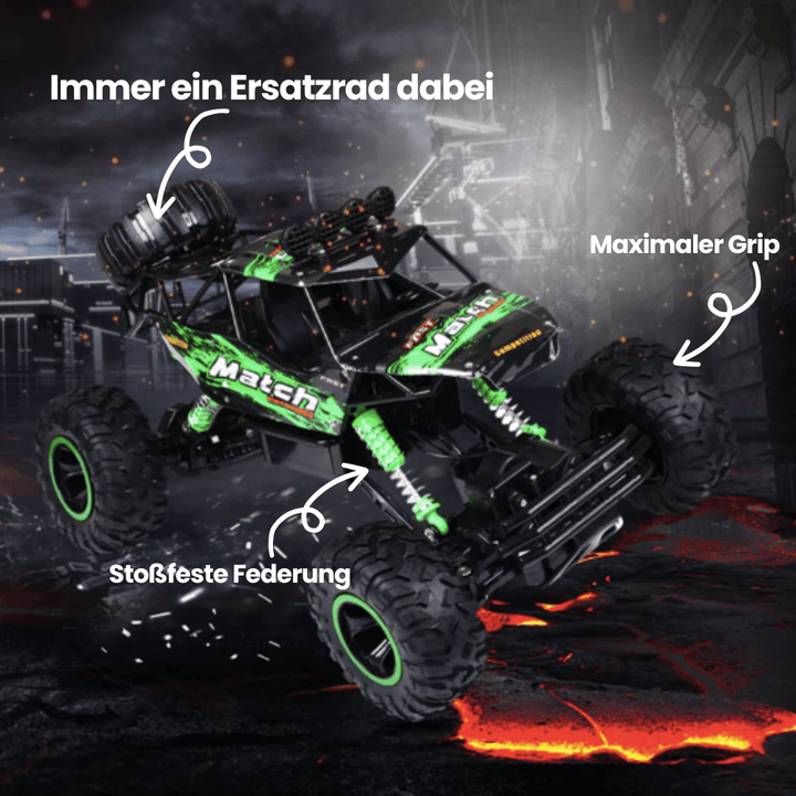 Sleek design of a high-speed remote control monster truck, ready for off-road fun.